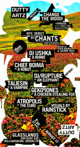 DUTTY ARTZ presents Change The Mood - August17 - Glasslands, Brooklyn